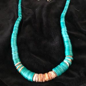 TurquoiseSpiny Oyster Native American necklace